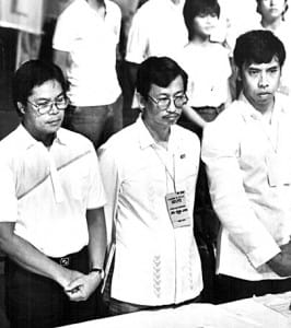 Rolando Olalia, Jose Maria Sison and Alan Jazmines