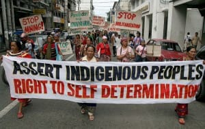 Indigenous peoples march in Mindanao